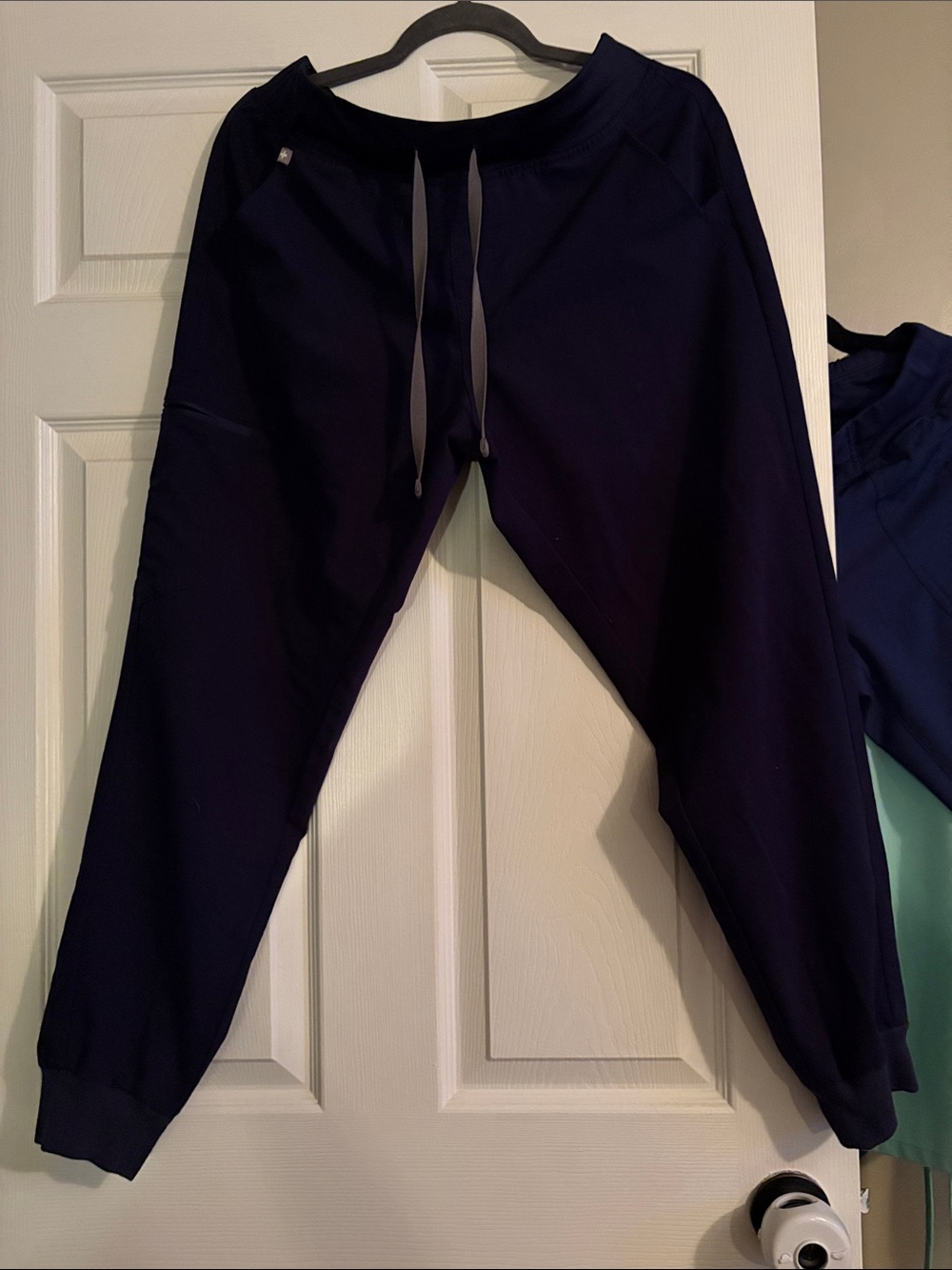 Womens Navy Jogger Pants - Comfortable Drawstring scrubs